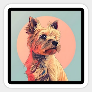 Norwich Terrier in 70's Sticker